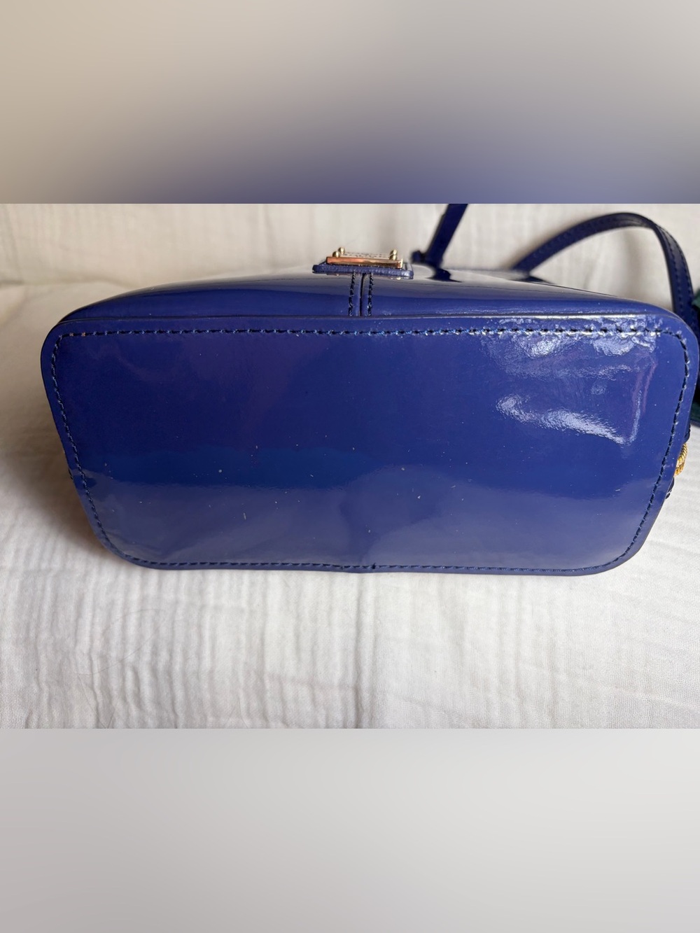 Dooney & Bourke Trixie Crossbody Bag Navy Blue Patent Leather - Picture 11 of 12